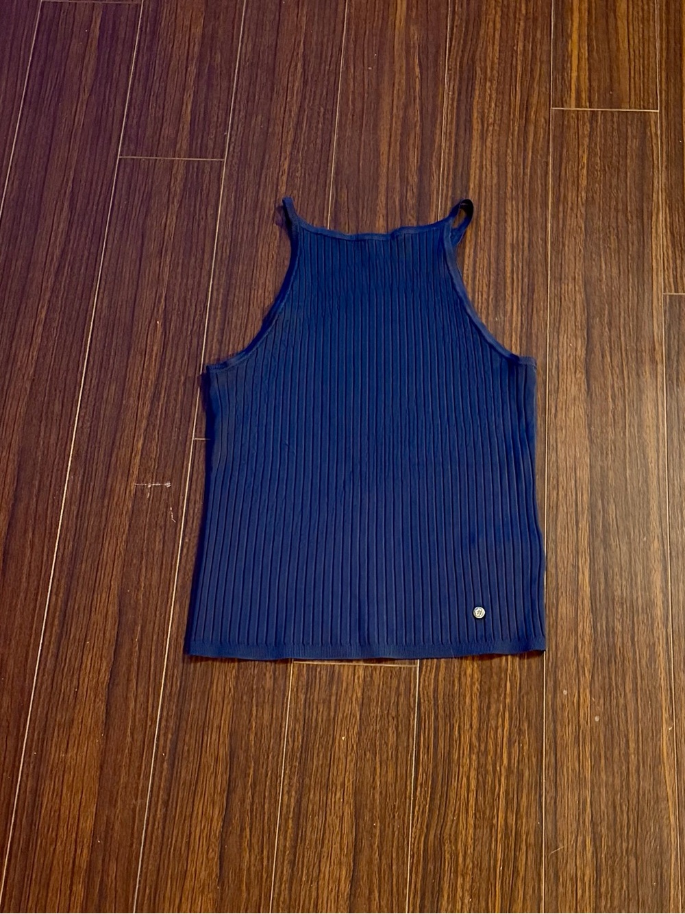 Ladies Ted Baker Navy Ribbed Halter Tank Top Size 3
